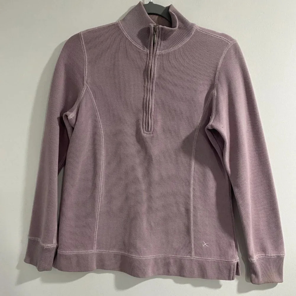 Eddie Bauer Womens Small Light Purple‎ 1/4 Zip Pull